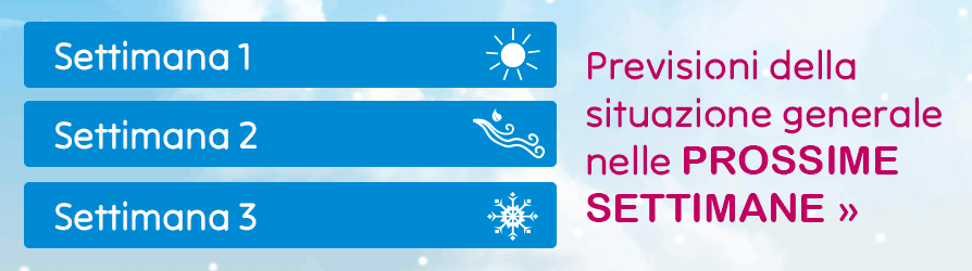 meteo per le prossime settimane