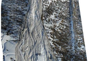 Ortofoto della valanga scesa il 03-03-2024 a Rhêmes-Saint-George. 